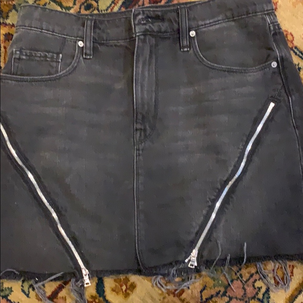 Hudson black denim mini skirt